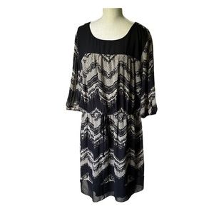 ENFOCUS STUDIO Black and White Patterned Dress